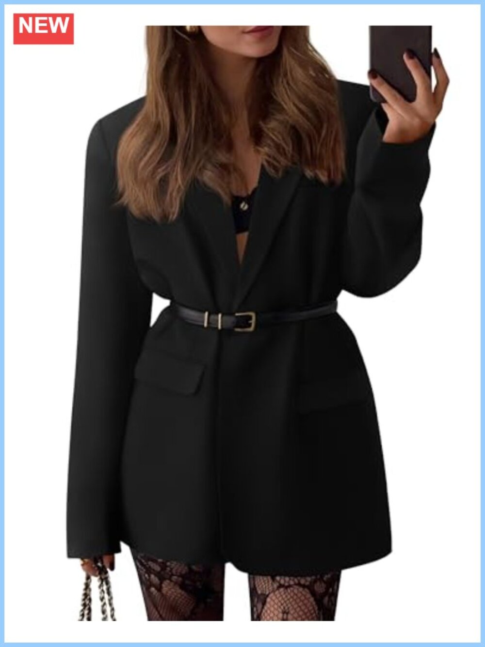 Oversized Women's Blazer Business Casual Long Sleeve Notched Lapel Work Suit